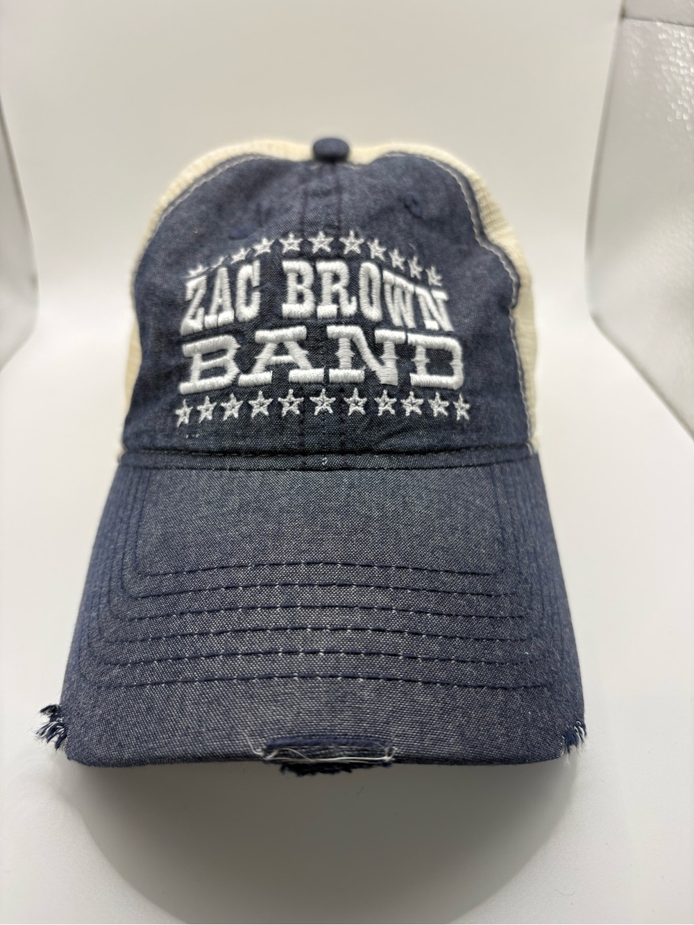 Zac Brown Band Southern Ground Distressed Mesh Trucker Hat Adjustable OS